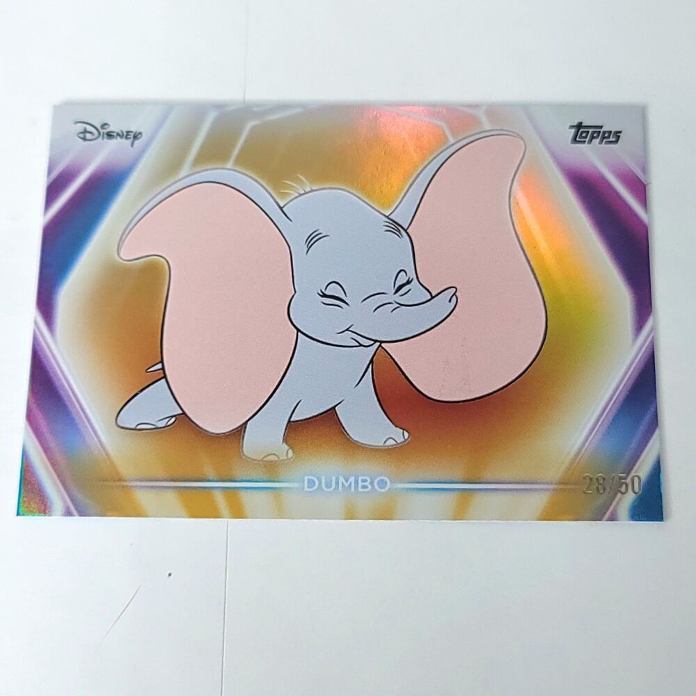 Dumbo Topps 2026 Disney Neon Gold Holo Parallel Refractor Limited 28/50